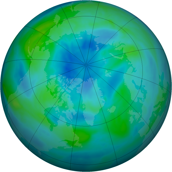 Arctic ozone map for 24 September 2005